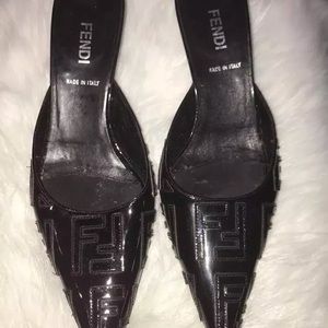 Authentic Fendi Sabot Nero Size 6.5